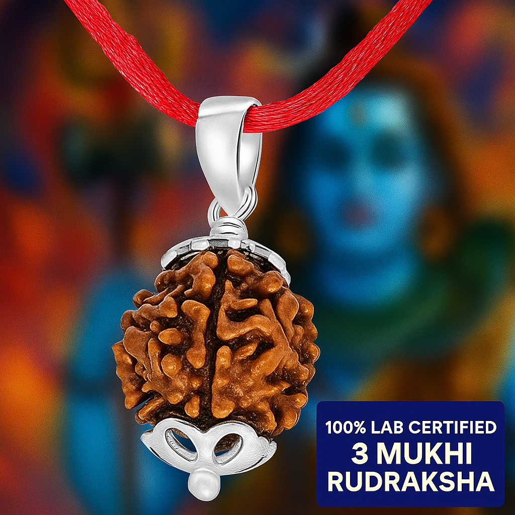 3 Mukhi Rudraksha For Business Study And Sports Success and Career